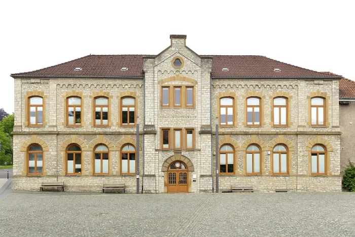 Framed Print : Print of Former Elementary School in Oerlinghausen, Germany Framed Print : Print of Former Elementary School in Oerlinghausen, Germany