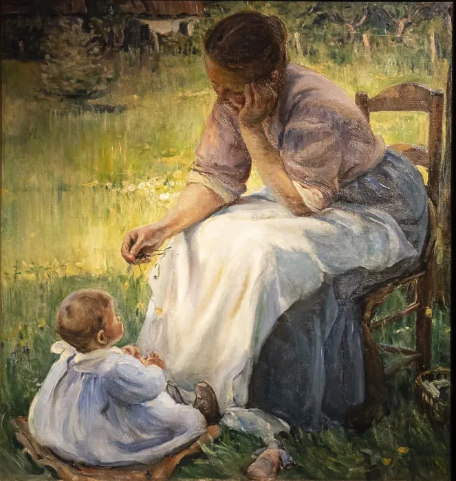 Framed Print : Elisabeth Nourse, Under the Trees Print, 1902 Framed Print : Elisabeth Nourse, Under the Trees Print, 1902