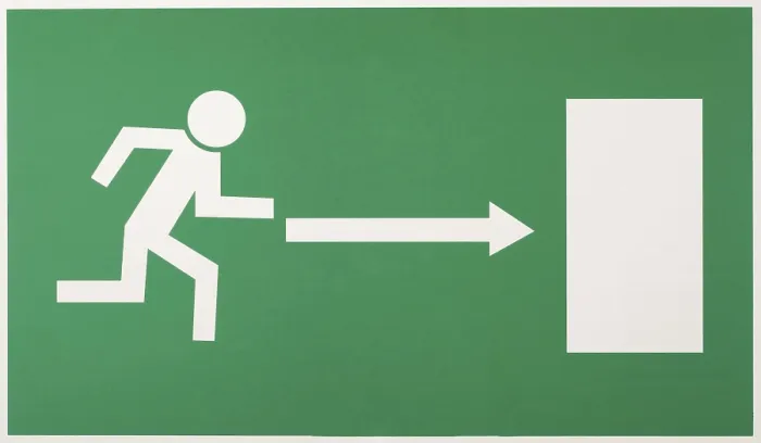 Framed Print : Emergency Exit Sign Print Framed Print : Emergency Exit Sign Print