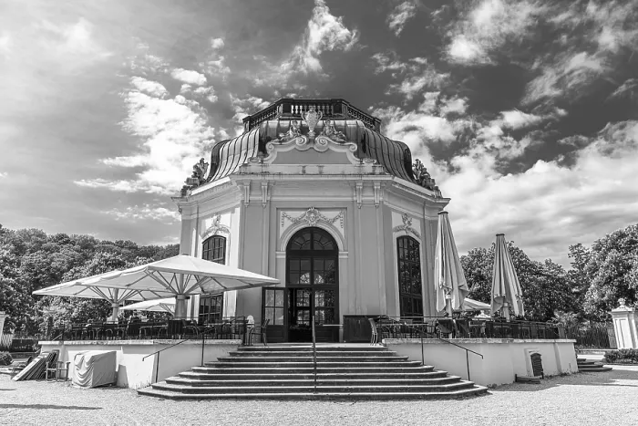 Framed Print : The Emperor's Pavilion in the Tiergarten, Black and White Print Framed Print : The Emperor's Pavilion in the Tiergarten, Black and White Print
