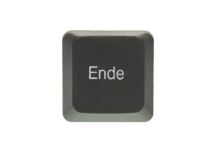 Framed Print : Print of Computer Keyboard with Ende, End Key Framed Print : Print of Computer Keyboard with Ende, End Key