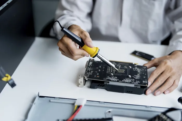 Framed Print : IT Engineer Installing Hardware Equipment Print Framed Print : IT Engineer Installing Hardware Equipment Print