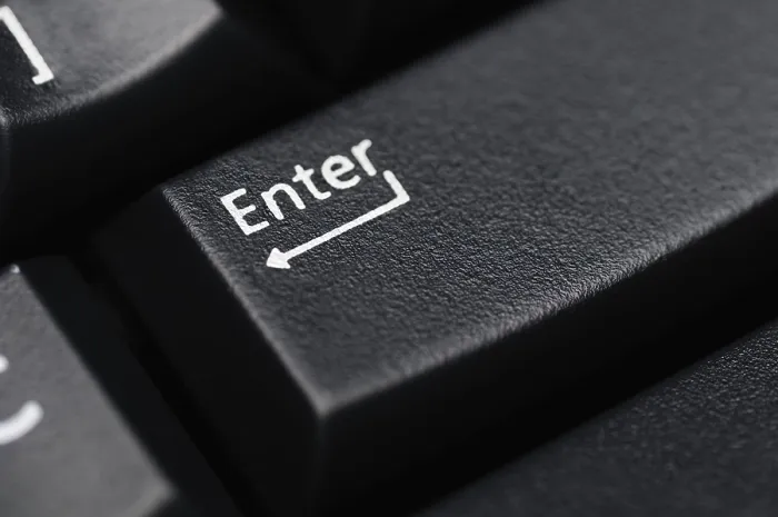 Framed Print : Enter Key Computer Keyboard Print