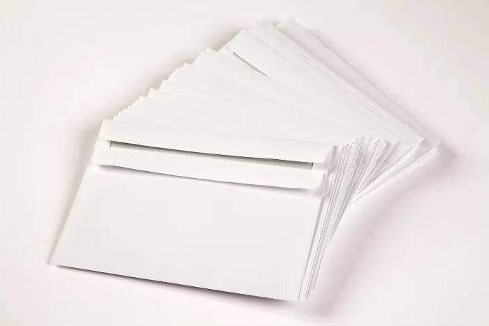 Framed Print : White Envelope Print, Reverse Side