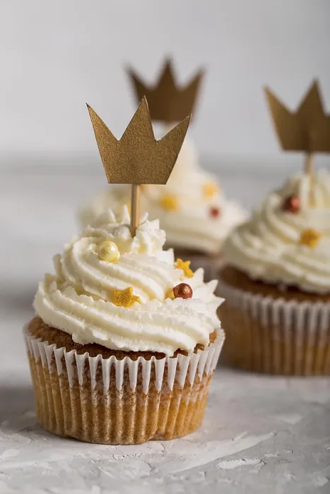 Framed Print : Epiphany Cupcakes with Crowns Print Framed Print : Epiphany Cupcakes with Crowns Print