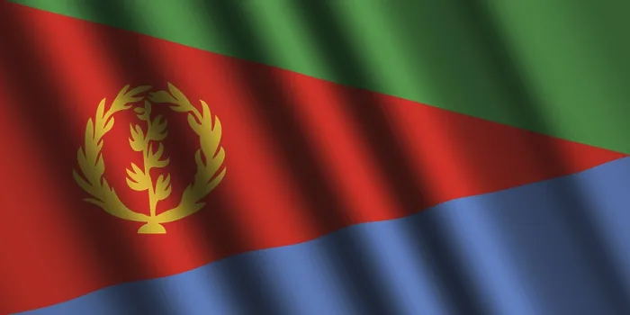 Framed Print : The Eritrea Flag Flying in the Wind Print Framed Print : The Eritrea Flag Flying in the Wind Print