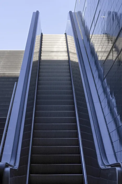 Framed Print : Escalator Print in a Shopping Mall Framed Print : Escalator Print in a Shopping Mall