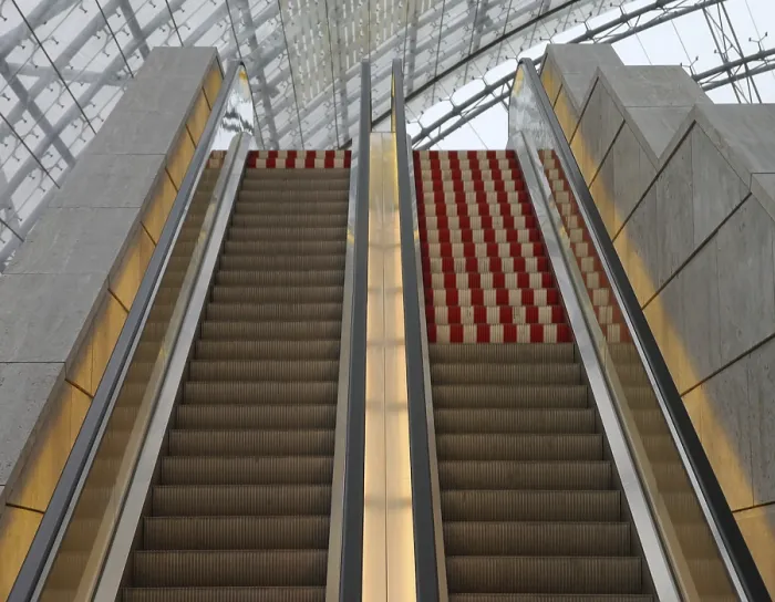 Framed Print : Escalator Print: Urban Transportation Framed Print : Escalator Print: Urban Transportation