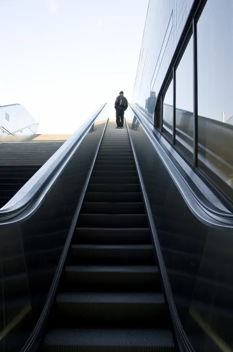 Framed Print : Escalator in Motion Print Framed Print : Escalator in Motion Print