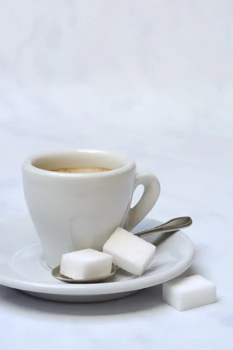 Framed Print : Espresso Cup with Sugar Cube Print Framed Print : Espresso Cup with Sugar Cube Print