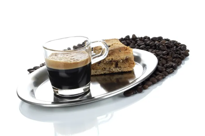Framed Print : Espresso and Danish Print Framed Print : Espresso and Danish Print