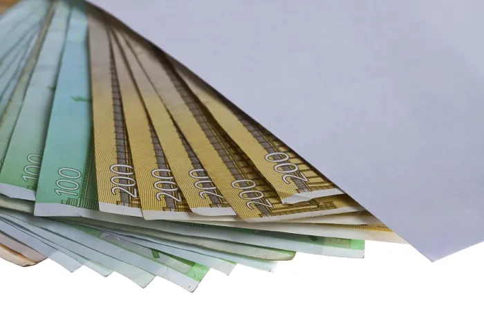 Framed Print : Euro Notes in an Envelope Print Framed Print : Euro Notes in an Envelope Print