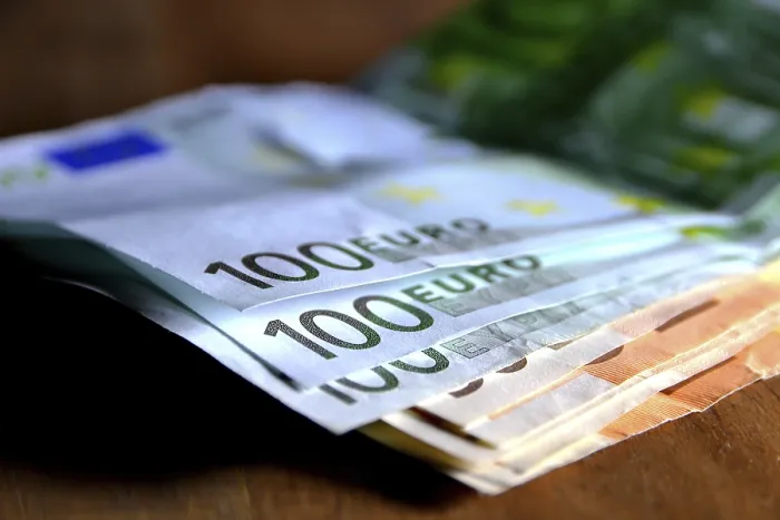Framed Print : Euro notes on a table Print Framed Print : Euro notes on a table Print