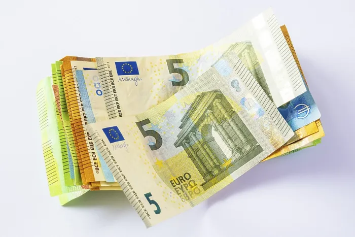 Framed Print : Euro, stack of banknotes, print, Germany Framed Print : Euro, stack of banknotes, print, Germany