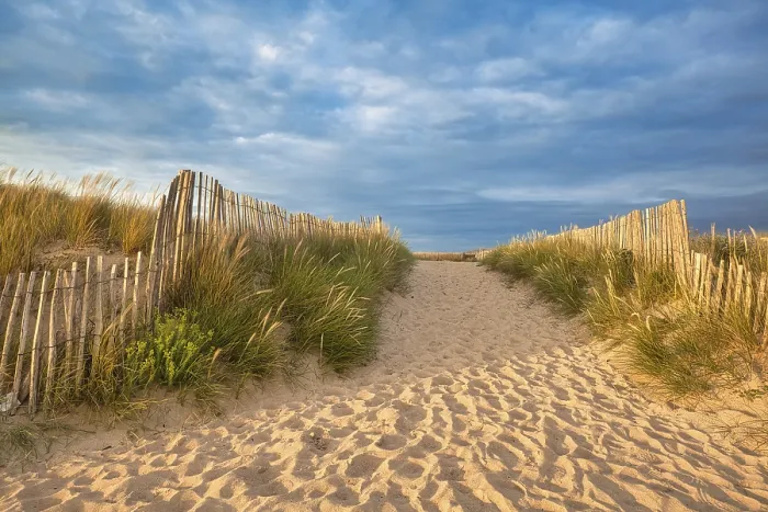 Framed Print : Evening atmosphere on the beach Print, Plage de Kerhillio, France Framed Print : Evening atmosphere on the beach Print, Plage de Kerhillio, France