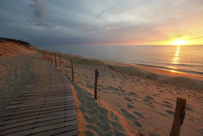 Framed Print : Evening on the Beach in Arcachon - Print Framed Print : Evening on the Beach in Arcachon - Print