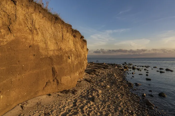 Framed Print : Evening Light Print over Klein Zicker Beach Cliffs Framed Print : Evening Light Print over Klein Zicker Beach Cliffs