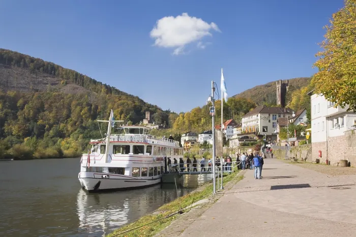 Framed Print : Excursion Ship on the Neckar River Print, Germany Framed Print : Excursion Ship on the Neckar River Print, Germany