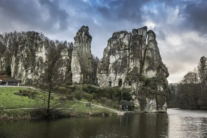 Framed Print : Externsteine Sandstone Formation Print, Germany Framed Print : Externsteine Sandstone Formation Print, Germany