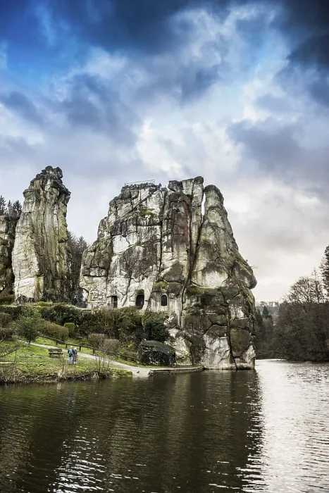 Framed Print : Externsteine Sandstone Formation Print, Germany Framed Print : Externsteine Sandstone Formation Print, Germany