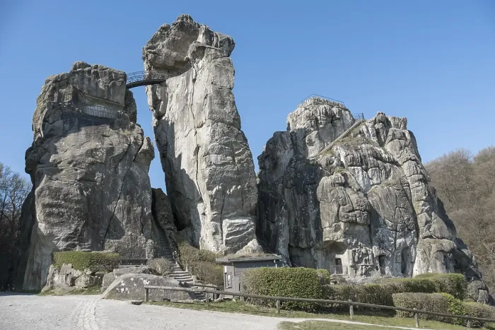 Framed Print : Externsteine Sandstone Formation Print, Germany Framed Print : Externsteine Sandstone Formation Print, Germany