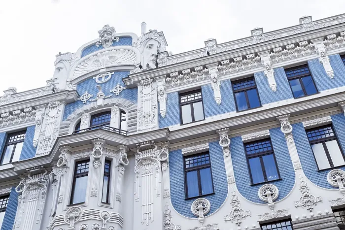 Framed Print : Art Nouveau Facade Print, Riga, Latvia Framed Print : Art Nouveau Facade Print, Riga, Latvia