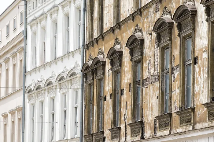 Framed Print : Facade in Krakow Print, Poland