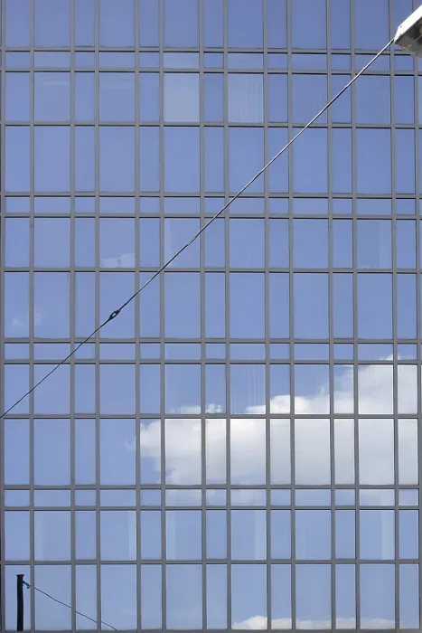 Framed Print : Modern Office Building Facade Print with Cloud Reflections Framed Print : Modern Office Building Facade Print with Cloud Reflections