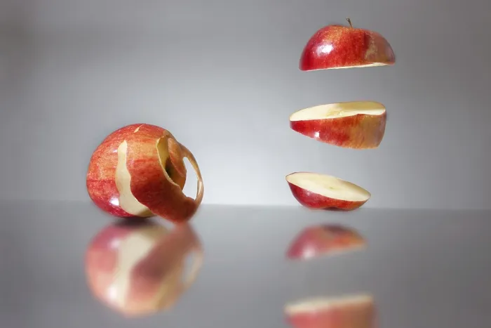 Framed Print : Falling Apple Slices Print Framed Print : Falling Apple Slices Print