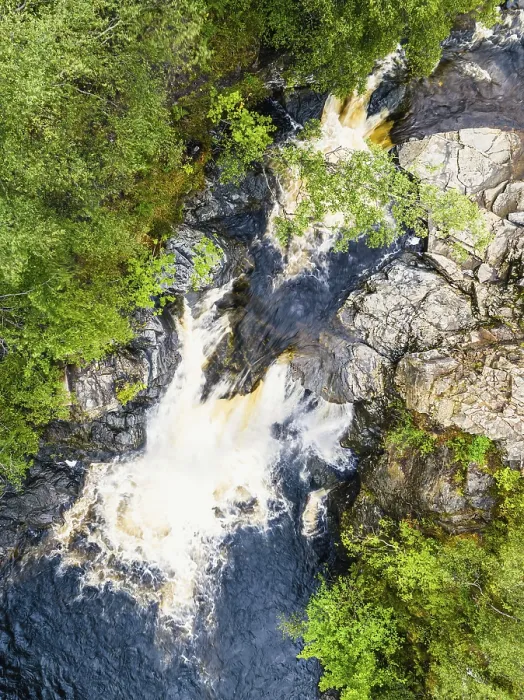 Framed Print : Top Down Print of Falls of Falloch Waterfall, Scotland Framed Print : Top Down Print of Falls of Falloch Waterfall, Scotland