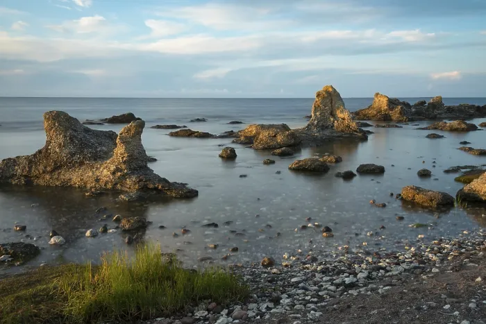 Framed Print : Gotland Raukar Limestone Cliffs Print Framed Print : Gotland Raukar Limestone Cliffs Print
