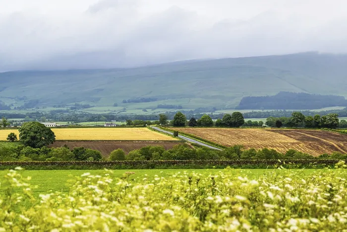 Framed Print : Hartside Pass Farms and Fields Print, North Pennines, England Framed Print : Hartside Pass Farms and Fields Print, North Pennines, England