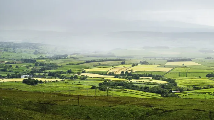 Framed Print : Farms and Fields Print from Hartside Pass, North Pennines Framed Print : Farms and Fields Print from Hartside Pass, North Pennines