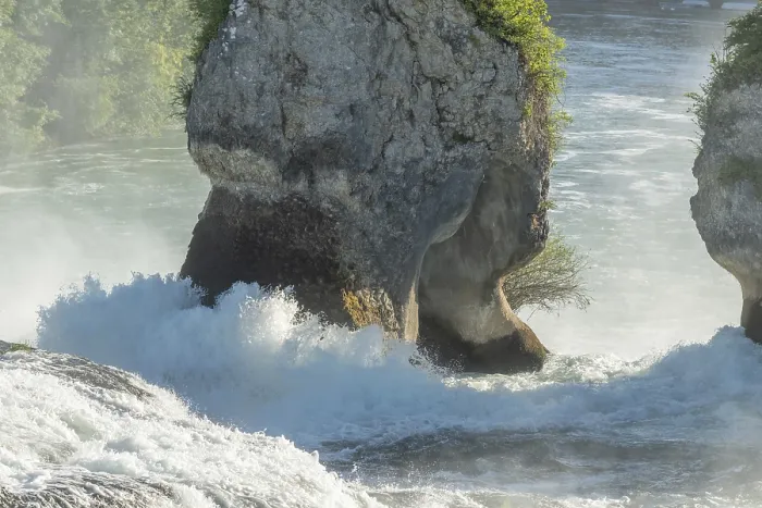 Framed Print : Fast currents in Rhine Falls in spring Print Framed Print : Fast currents in Rhine Falls in spring Print