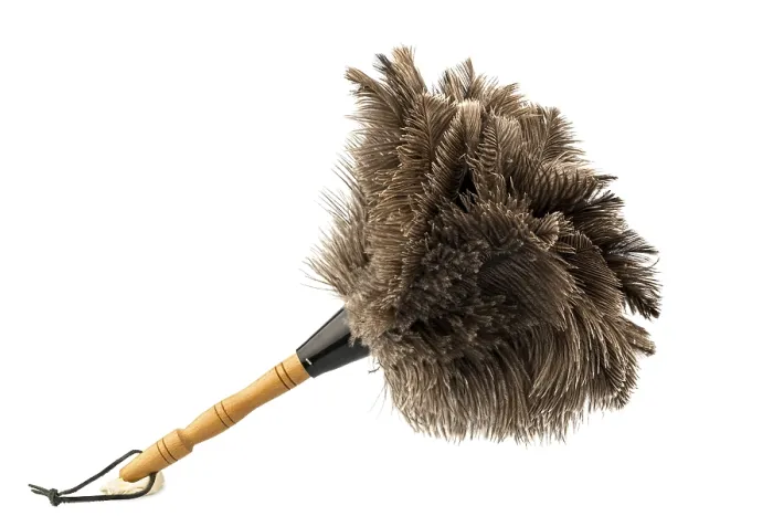 Framed Print : Studio Still Life Print: Feather Duster on White Background Framed Print : Studio Still Life Print: Feather Duster on White Background