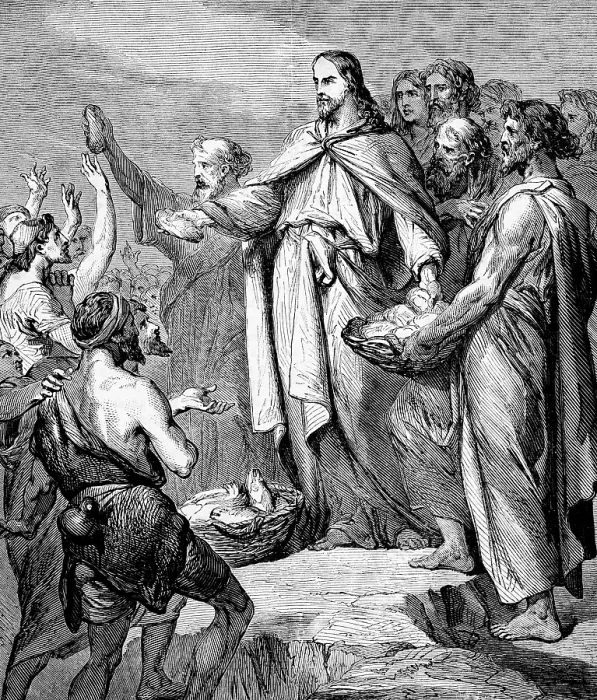 Framed Print : The Feeding of Four Thousand Print, Matthew 15:36 Framed Print : The Feeding of Four Thousand Print, Matthew 15:36