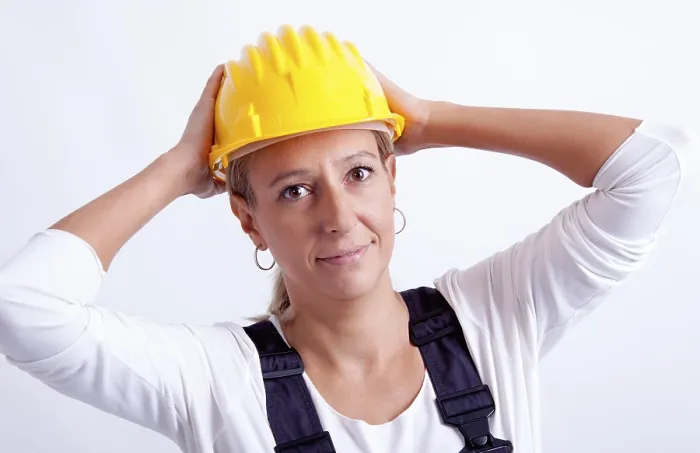 Framed Print : Female Construction Worker Print Framed Print : Female Construction Worker Print