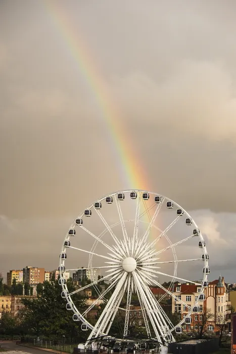 Framed Print : Rainbow Ferris Wheel Print Framed Print : Rainbow Ferris Wheel Print
