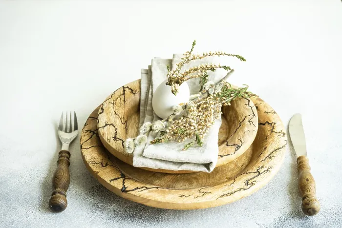 Framed Print : Easter Dinner Table Setting Print Framed Print : Easter Dinner Table Setting Print
