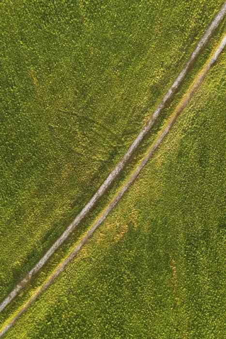 Framed Print : Aerial View Print of Austrian Meadow Path Framed Print : Aerial View Print of Austrian Meadow Path