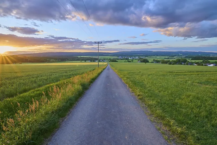 Framed Print : Field path at sunset, Weienstadt, Germany print Framed Print : Field path at sunset, Weienstadt, Germany print