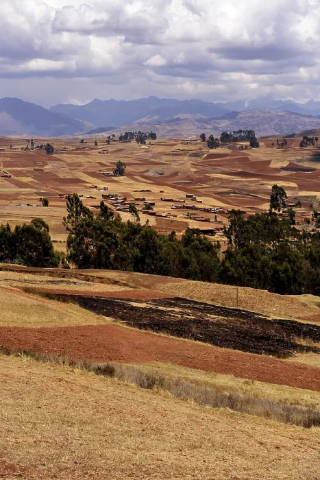 Framed Print : Fields Print, Chinchero, Cusco Province, Peru
