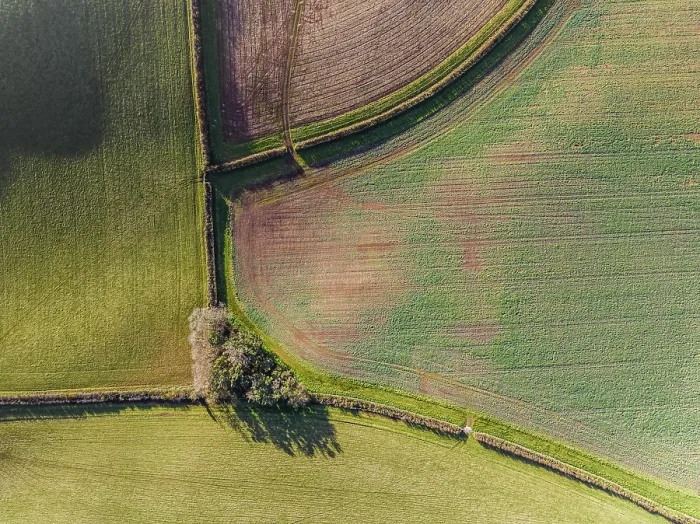 Framed Print : Top Down Print of Devon Fields and Farms from a Drone Framed Print : Top Down Print of Devon Fields and Farms from a Drone