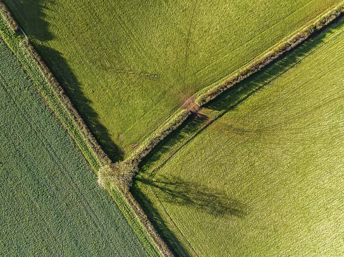 Framed Print : Top Down Print of Devon Fields and Farms from a Drone Framed Print : Top Down Print of Devon Fields and Farms from a Drone