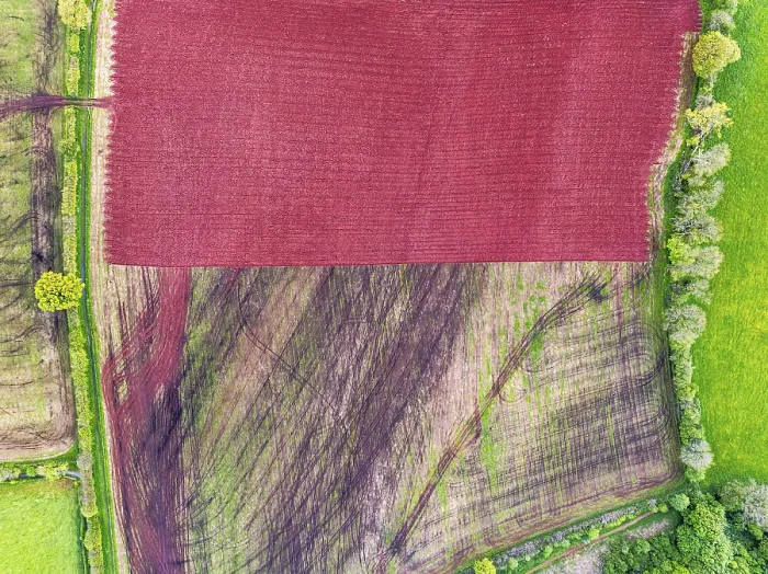 Framed Print : Torquay Fields and Farms Drone Print, Devon, England