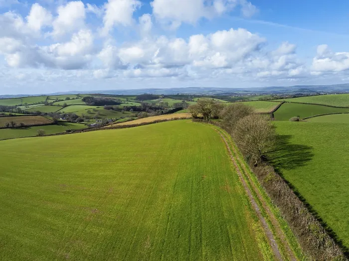 Framed Print : Devon Fields and Farms Drone Print, England UK Framed Print : Devon Fields and Farms Drone Print, England UK
