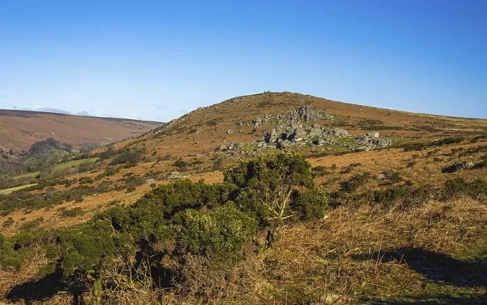 Framed Print : Haytor Rocks Fields Print, Dartmoor Park, Devon Framed Print : Haytor Rocks Fields Print, Dartmoor Park, Devon