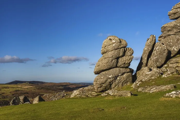 Framed Print : Fields and meadows in Haytor Rocks Print, Devon, England Framed Print : Fields and meadows in Haytor Rocks Print, Devon, England