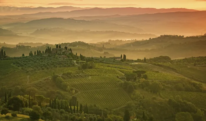 Framed Print : Fields in Tuscany Print