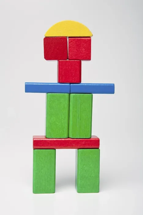 Framed Print : Building Brick Figure Print Framed Print : Building Brick Figure Print